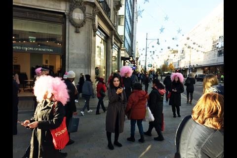 Debenhams promoters, Oxford Street